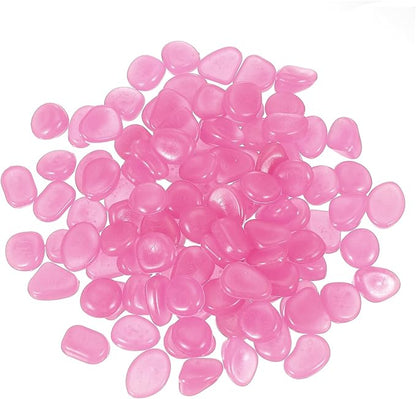 PATIKIL Glowing Stones, 300 Pcs Glow in The Dark Rocks for Indoor Outdoor Fish Tank Decorations Garden Yard Landscaping Gifts for Friends, Dark Purple