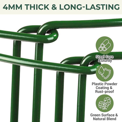LEOBRO Plant Support, 8 PCS Peony Cages and Supports, Plant Stakes, Plant Supports for Indoor Plants, Outdoor Plants, Monstera Hydrangea Support Cage, 10" W x 24" H