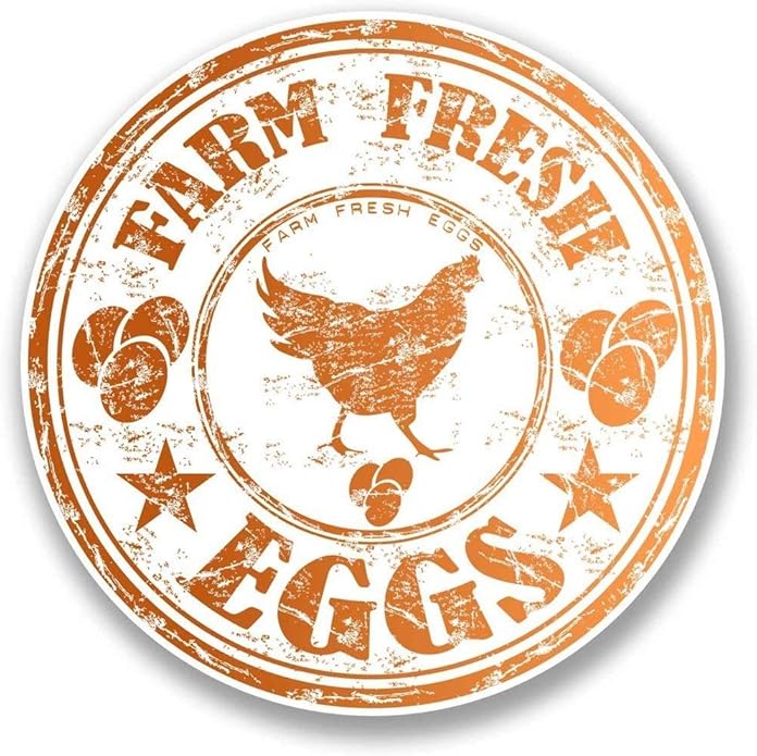 Farm Fresh Eggs Chicken Round Metal 0.75" Lapel Pin Hat Shirt Pin Tie Tack Pinback