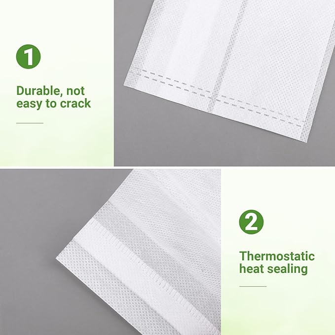 GREANER 200 PCS Nursery Grow Bags, 7.8x8.6 inch Fabric Seedling Plant Grow Bags, Vegetables Fabric Plant Pots for Gardening Seed Starts - White