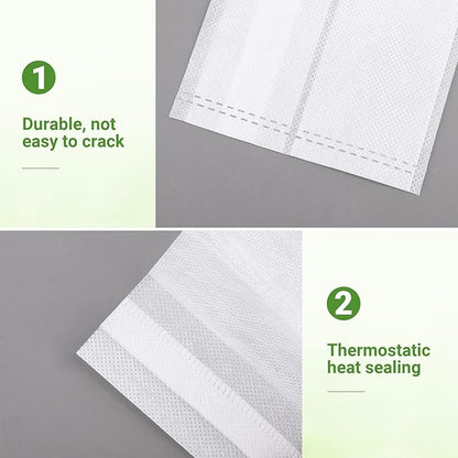 Greaner 100PCS Nursery Growing Bags Large, 7.8x8.6 inches Biodegradable Non-Woven Fabric Seedling Grow Bag, Seed Starting Pots Pouches for Planting Seedling Cutting Clones, White Plant Nursery Bags