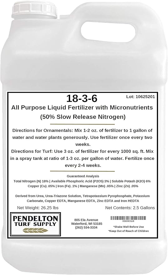 Pendelton Turf Supply 18-3-6 Liquid Fertilizer (50% SRN & Micronutrients) (2.5 Gallons)