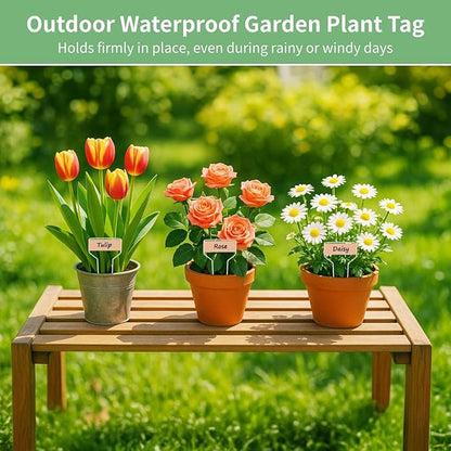 80 PCS Metal Garden Tags Plant Labels for Garden Waterproof Plant Markers with 2 Permanent Pen, High Copper Plate Plant Labels,Coppers Plant Tags for Flowers, Vegetables, Seedlings, Seed (80PCS)