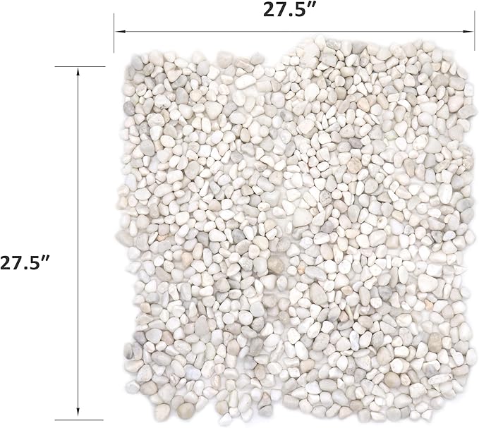 Rocks for Plants. White Lightly Polished Decorative Pebbles. 0.5 to 1 Inch 18 lbs. for Garden, Landscaping, Indoor, Vase fillers, Crafting, Succulents, pots, Plants