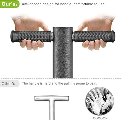 Dolibest Sod Plugger, Bulb Planter Tool with Soft Rubber Grip, Grass Plugger Tool with Stainless Steel Sharp Serrations, Sod Plugger Turf Cutter for Lawn Planting Bulbs and Grass Repair