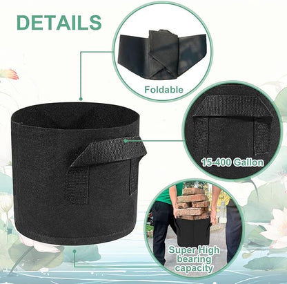 10Pack Lily Plant Pots for Pond, Aquatic Plant Pot, Durabl Breathe Reusable Fabric Pots for Aquatic Plants, Potato, Carrot, Onion, Flower