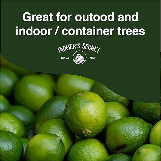Farmer's Secret Citrus Tree Booster Fertilizer - Super Concentrated - Formulated for All Citrus Trees Including All Types of Lemons, Limes, and Oranges - Outdoor and Indoor / Container Trees (8oz)