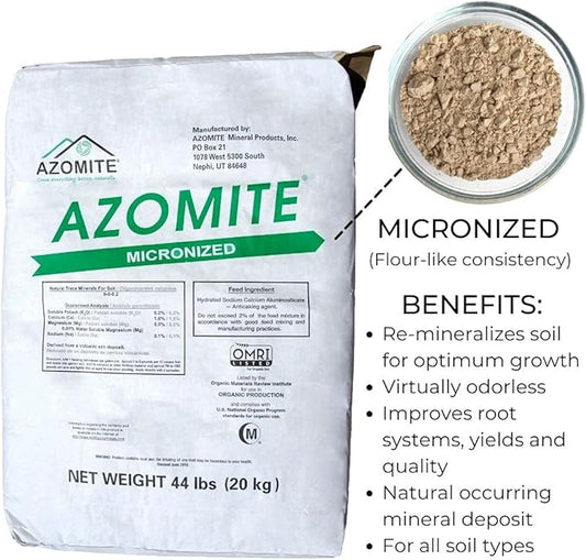 Handy Pantry 2 Lbs of Azomite - OMRI Organic Trace Mineral Soil Additive Fertilizer Brand - 67 Trace Minerals: Selenium, Vanadium, Chromium
