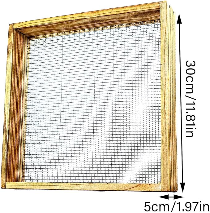 Dirt Sifter Screen - Handheld Garden Sifter | Compost Soil Screen Sifter, Solid Wooden Gravel Sifter, Soil Sieve Dirt Strainer for Compost Dirt Potting Soil Sifting Gravels Peat Moss Bonsai Tool