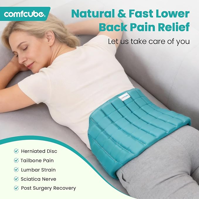 Large Ice Pack for Back Pain Relief, 2 Hours Long Lasting Cold Lower Back Wrap, FSA Eligible, Flexible Cold Pack for Lumbar Pain, Sciatica, Coccyx, Herniated or Degenerative Disc, Surgery