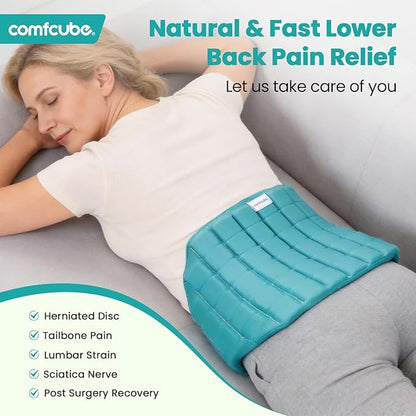 Large Ice Pack for Back Pain Relief, 2 Hours Long Lasting Cold Lower Back Wrap, FSA Eligible, Flexible Cold Pack for Lumbar Pain, Sciatica, Coccyx, Herniated or Degenerative Disc, Surgery