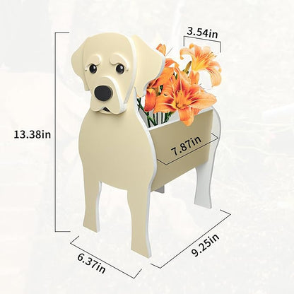 Labrador Dog Planter, Cute Animal Shape Flower Planters, Plant Pots for Indoor/Outdoor Garden Decor, Unique Gifts/Souvenirs for Pet Lovers