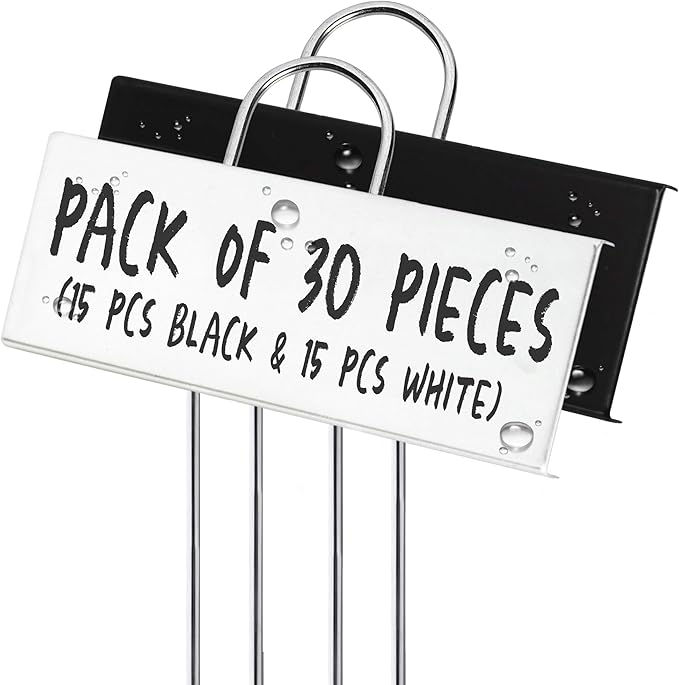 Outland Living 30-Pack 11" Reusable Outdoor Plant Label - with Weatherproof Powder Coated Carbon Steel Plate Perfect for Herbs, Flowers, Vegetable Garden