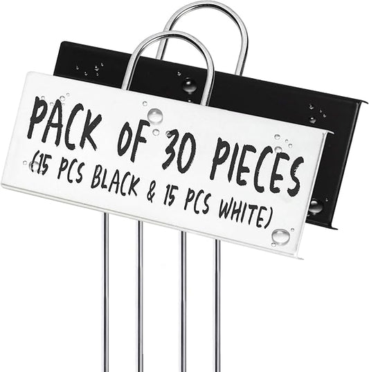 Outland Living 30-Pack 11" Reusable Outdoor Plant Label - with Weatherproof Powder Coated Carbon Steel Plate Perfect for Herbs, Flowers, Vegetable Garden