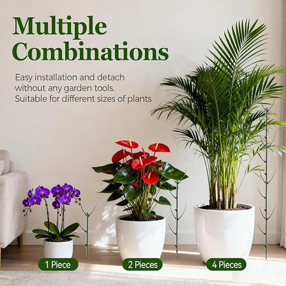 10 Pack Stackable Monstera Plant Support Stakes, Durable Climbing Plant Support Structures for Indoor Outdoor Potted Plants, Garden Stakes for Pothos, Philodendron & Vine Plants