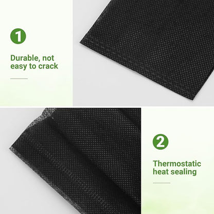 GREANER Nursery Bags for Plants, 100 PCS 6.7x7.8 Inch Seedling Bags, Non-Woven Fabric Seedlings Grow Bag, Deep Nursery Grow Bags for Indoor Outdoor Home Garden Greenhouse Supplies