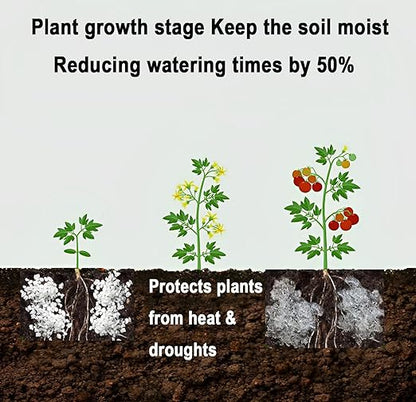Water Storing Crystals for Plants Water Gel Helps Prevent Over and Underwatering in Outdoor and Indoor Plants Small Water Storing Polymer Crystals Keeps The Soil Moist (5 Pound)
