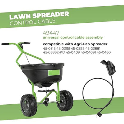 49447 Lawn Spreader Control Cable Replacement for Agri-Fab Fertilizer Spreader Parts 45-0315 45-03151 45-0388 45-03881 45-03882-KD 45-0409 45-04091 45-0460,Cable Replaces 47999 AF-49447 AF49447