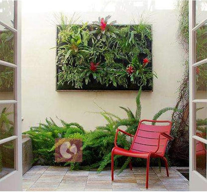 Planter Garden Growing Bag Horizontal Wall Mount Planter Felt Garden Vertical Wall Hangers Pots Vertical Living Wall Planter Hanging Planters Plants Flowers Indoor Outdoor (2Pockets Green)