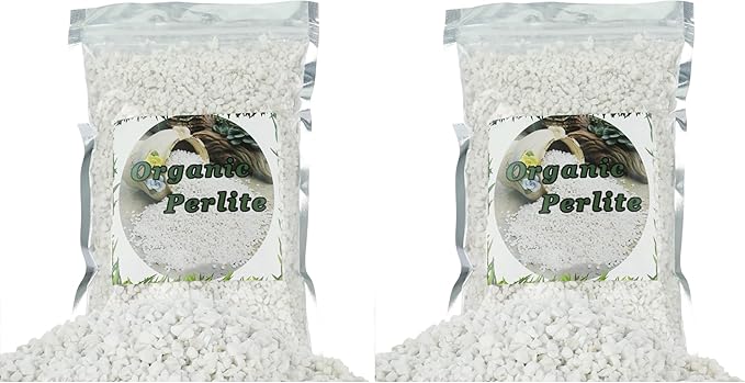 Organic Perlite for Plants, Soil Amendment for Enhanced Drainage and Growth, Ideal for Potting Mixes (1 Quart) (Pack of 2)