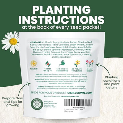 Drought Tolerant Mix – 22,000 Seeds for Planting – 2026 Season – 1 Ounce Pouch