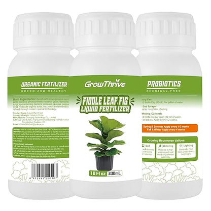 10oz Fiddle Leaf Fig Plant Food for All Fig and Other Ficus Trees, Liquid Houseplant Fertilizer for Ficus Plants, Ideal Fiddle Leaf Fertilizer, Ficus Plant Food for Improves Leaves and Branches
