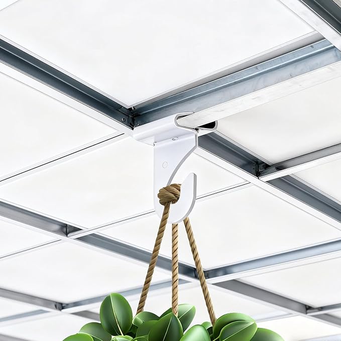 30 Pairs Drop Ceiling Hooks Heavy Duty Drop Ceiling Hook for Hanging Ceilings Hanging Hook Ceiling-Grid Hangers Ceilings Hooks for Classroom Hang Plants & Decorations Classroom Grid Office Wedding
