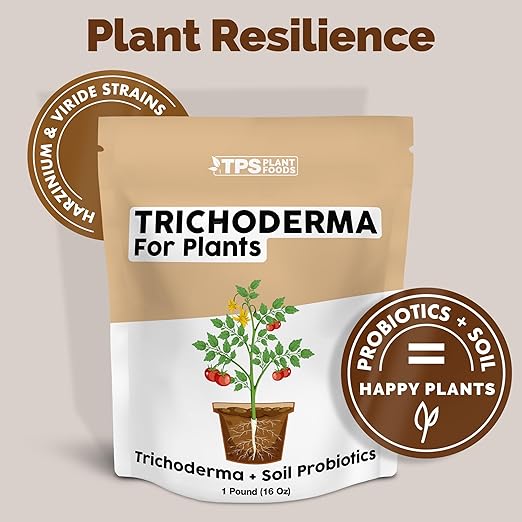 TPS NUTRIENTS Trichoderma for Plants, Great for Transplanting and Established Plants, Also Includes Soil Probiotics Mycorrhizae and Bacteria (6 Ounces)