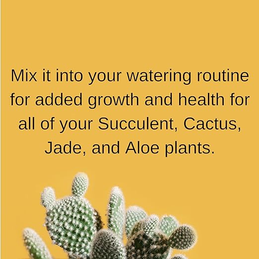 Houseplant Hero Cactus and Succulent Plant Food - 2-7-7 House Plant Fertilizer (8 Ounces)