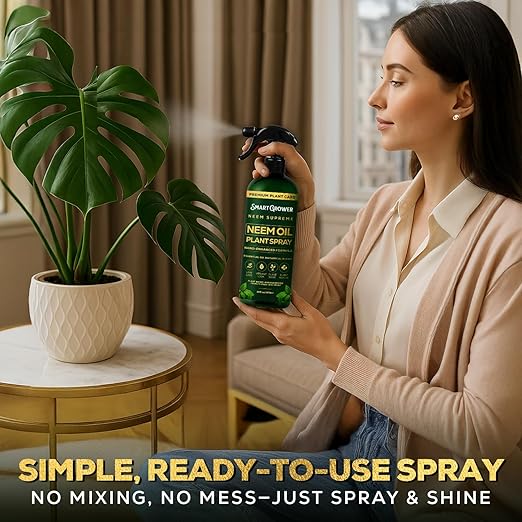 Neem Oil Spray for Plants Botanical Blend – Plant Wash with Natural Essential Oils, Simple Ready-to-Use Plant Spray for Gardens, Houseplants, Indoor & Outdoor Plants – 16 oz