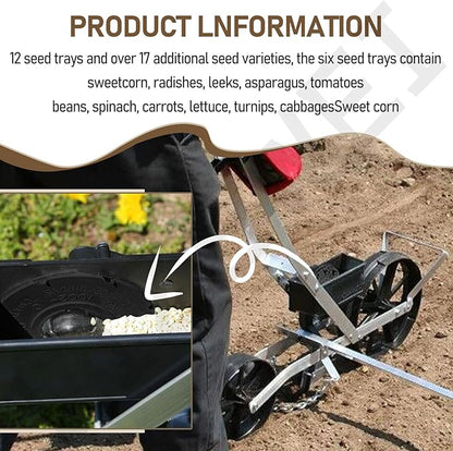 60009 60010 Optional Seed Plate 12 Set for EarthWay 10001 1001-B Garden Seeder Plants, Earth-Way Seed Plates, Works for Sweet Corn, Radish, Leek, Asparagus, Spinach, Carrot, Beans and More