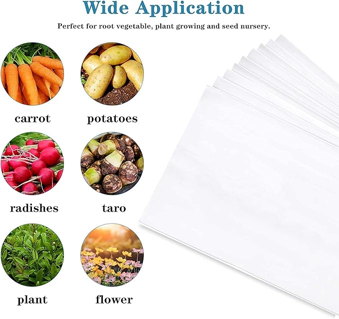 iPower 1 Gallon 50-Pack Black and White Grow Bags Panda Film Containers for Plants Potting Up, Seedling, Nursery Garden and Rooting, Shape Square