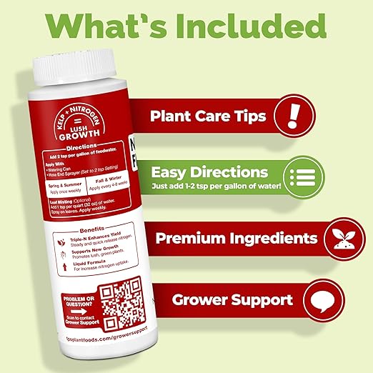 Nitrogen for Plants, Tri-Source N Nitrogen for Lush Green Growth, Liquid Plant Fertilizer 128 oz (1 Gallon)