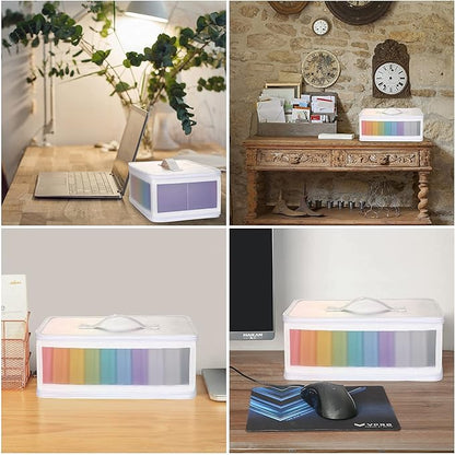Photo Storage Case - 4x6 Size, Large Box Holds 1000 Photos, Card Storage, Handle Puzzle Cards Seed Packets, 9 Colors