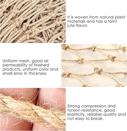 Garden Plant Climbing Net, Jute Plant Support Netting Jute Garden Netting for Plants Natural Garden Trellis Twine Net for Pea Bean Climbing Vegetable 79x197 in