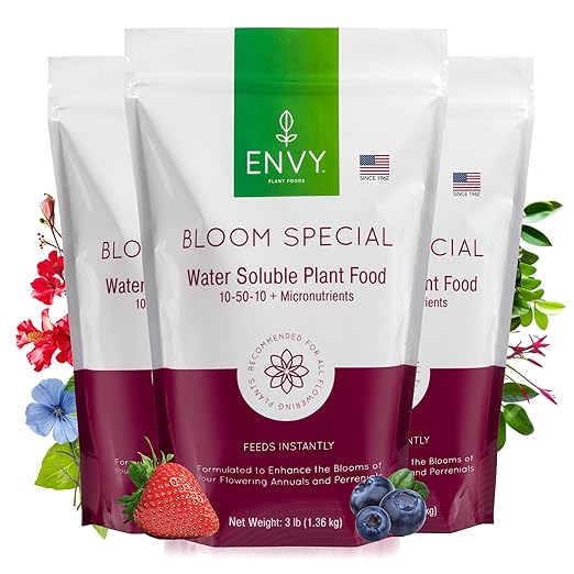 ENVY Bloom Special Plant Fertilizer for Flowering Plants, 9 Pounds - Makes 900 Gallons, for Indoor and Outdoor Plants, Pet Safe, Water Soluble, Made in USA