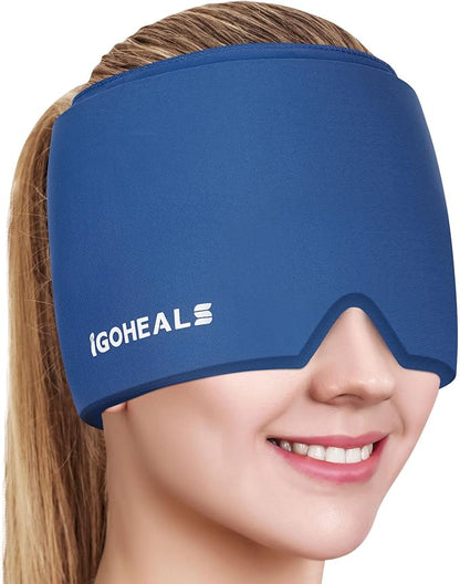 Cold Head Hat, Ice Head Cap Wrap, Ice Pack Cold & Hot -RoyalBlue