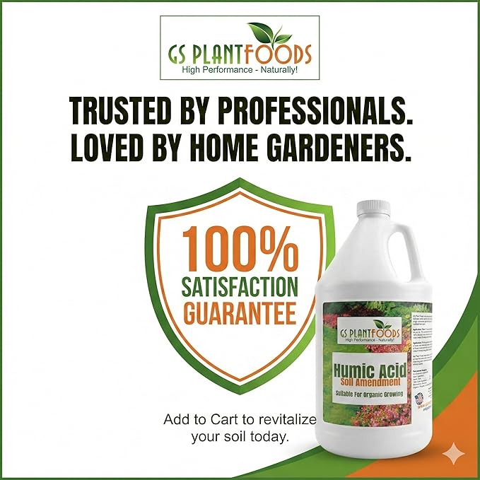 GS Plant Foods Humic Acid Soil Amendment – Leonardite-Derived Liquid Concentrate for Improved Soil Structure & Nutrient Availability – OMRI Listed for Organic Use – 275 Gallons
