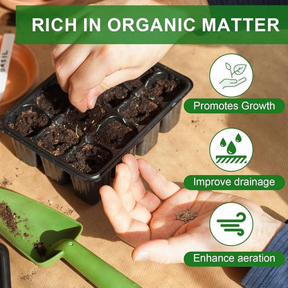 Seed Starter Potting Soil Mix 2qt, Seed Starting Mix for Germination and Growth, Loamy Compost Well-Drainaged Soil Fit for Vegetable, Flower, houseplant