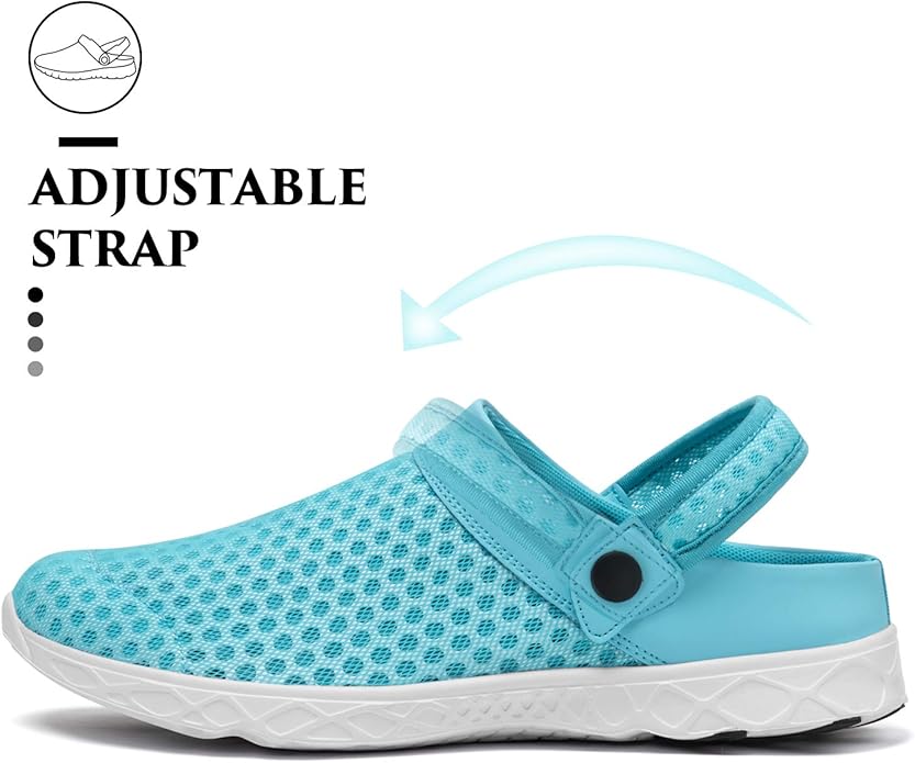SAGUARO Men's Women's Quick Dry Garden Shoes Lightweight Breathable Gardening Clog Water Shoes Mesh Sandals for Sports Outdoor Beach Pool Exercise