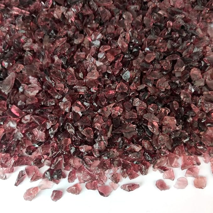 HappyFiller 1.3 LB Crushed Glass Sand Broken Pieces,Vase Fillers Candle Holder Fishbowl Pebbles Stones,Succulent Terrarium Gravels,Resin Art Crafts Project,Purple