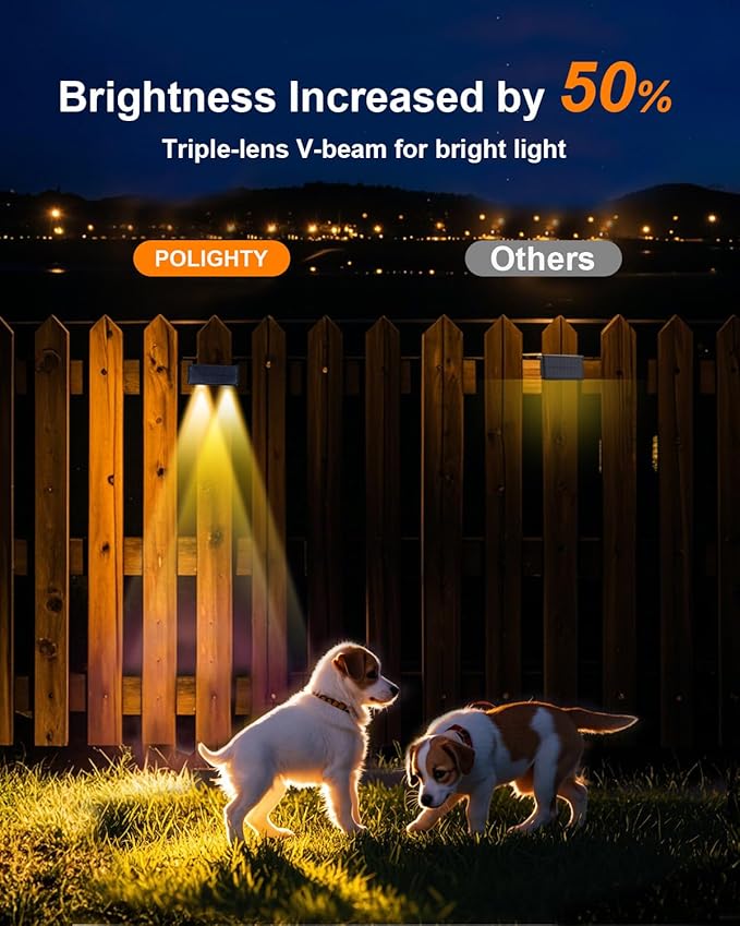 Solar Fence Lights Outdoor Waterproof LED Spot Lens for Step, Wall, Deck, Patio, Yard, Rail, Garage, Pool, Stair, Walkway, Garden Landscaping Enhanced Security Easy Install Warm White 12 pack