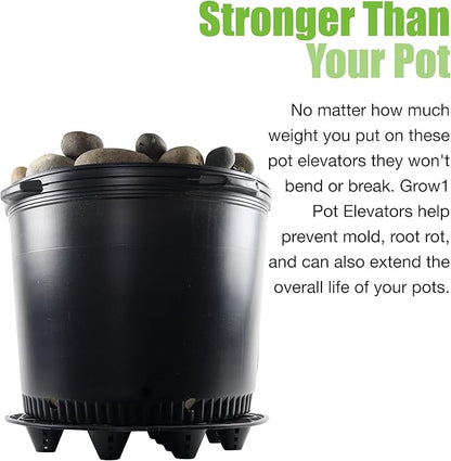 Grow1 21.5-Inch Pot Elevators for Plants (6-Pack)