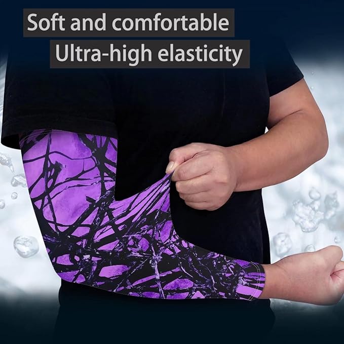 Binienty Unisex Arm Sleeves for Driving, Golf, Cycling, Sports, UV Protector Cooling Arm Sleeves Cover