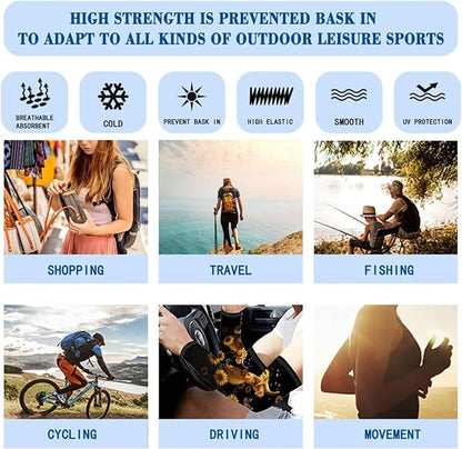 Binienty Unisex Arm Sleeves for Driving, Golf, Cycling, Sports, UV Protector Cooling Arm Sleeves Cover