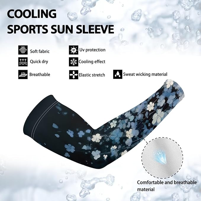 Binienty Unisex Arm Sleeves for Driving, Golf, Cycling, Sports, UV Protector Cooling Arm Sleeves Cover