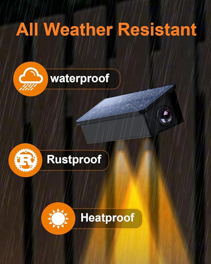 Solar Fence Lights Outdoor Waterproof LED Spot Lens for Step, Wall, Deck, Patio, Yard, Rail, Garage, Pool, Stair, Walkway, Garden Landscaping Enhanced Security Easy Install Warm White 12 pack