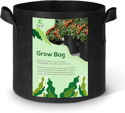 WEIFENG 3-Pack 50 Gallon Grow Bags, XXL Heavy Duty Fabric Pot with Handles for Giant Trees, Commercial Use