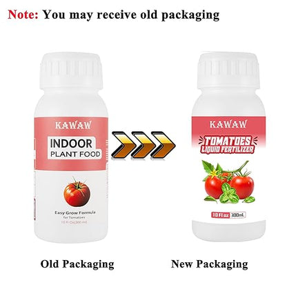 Organic Tomato Fertilizer Liquid, Microbial Probiotic Plant Nutrient for Tomatoes & Vegetables, 300ML Concentrated Formula, Improves Leaf Greenness, Root Development & Healthy Growth