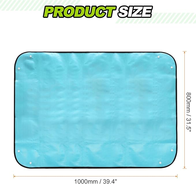 HARFINGTON 3pcs Repotting Mat 31.5" x 39.4" PE Cloth Waterproof Plant Repotting Mat Foldable Portable Gardening Potting Tray with Plastic Buckle for Indoor Plant Change Soil Watering, Blue
